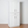 Modern Kitchen Pantry Cabinet with Drawer & Adjustable Shelves, Freestanding Storage Cupboard for Kitchen, Dining Room, or Living Room - 2 of 4