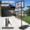 Adjustable 4.43/5.58-10ft Portable Hoop for Backyard, Driveway, or Indoor Play. Sturdy Enlarged Base & Shatterproof PC Backboard – Perfect for Family - 3 of 4
