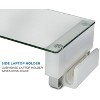 Mount-It! Tempered Glass Monitor Stand with 3 USB Ports | Desktop Riser Fits 24, 27, 30, 32 Inch Screens | 66 Lbs. Weight Capacity - 4 of 4