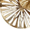 17"x30" Metal Floral Textured Overlapping Disk Wall Decor with Cutouts Gold - Olivia & May: Contemporary Iron Botanical Artwork - 3 of 4