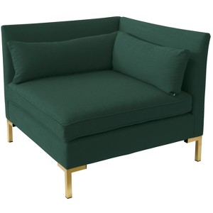 Corner Chair - Linen Conifer Green - Designlovefest