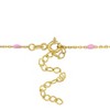 EVERLY JEWELRY | 14K Yellow Gold Pink Enamel Star Station Necklace - 18 inch - 2 of 4