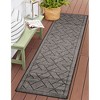 Liora Manne Carmel  Indoor/Outdoor Rug  Black.. - 3 of 4