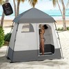 Outsunny Shower Tent, Pop Up Privacy Shelter for Camping, Dressing Changing Room w/ 2 Rooms, Shower Bag, Floor and Carrying Bag - 3 of 4