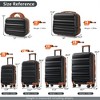 Lyngins 6-Piece Family Hardside Luggage Set – 12" +14" +16" +20" Carry on Luggage, 24" +28" Spinner Suitcases, ABS Lightweight Durable Build - 3 of 4