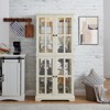 FONTOI Vintage Curio Display Cabinet, Antique Display Showcase with Adjustable Shelves for Collections, for Home or Office, White, 15.75"*68.7"*30.31" - 2 of 4