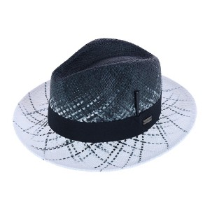 Bruno Capello Rafi Plaid Straw Fedora - 1 of 4