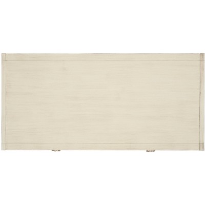 Antique White 46'' Matte Finish Writing Desk with Dual Drawers