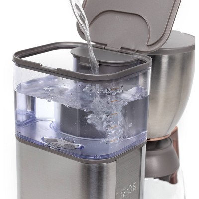 Stainless Steel 10-Cup Programmable Drip Coffee Maker with Grinder