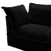 49'' Slip-covered Armchair with 1 Big Back Cushion and 2 Big Toss Pillows, Single Deep Seat Comfy Black - 2 of 4