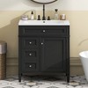 NicBex Bathroom Vanity with Sink/without Sink,Modern Bathroom Sink Vanity with 2 Drawers,30 inch Bathroom Sink Cabinet,Gray/Green/Blue/Black - 2 of 4