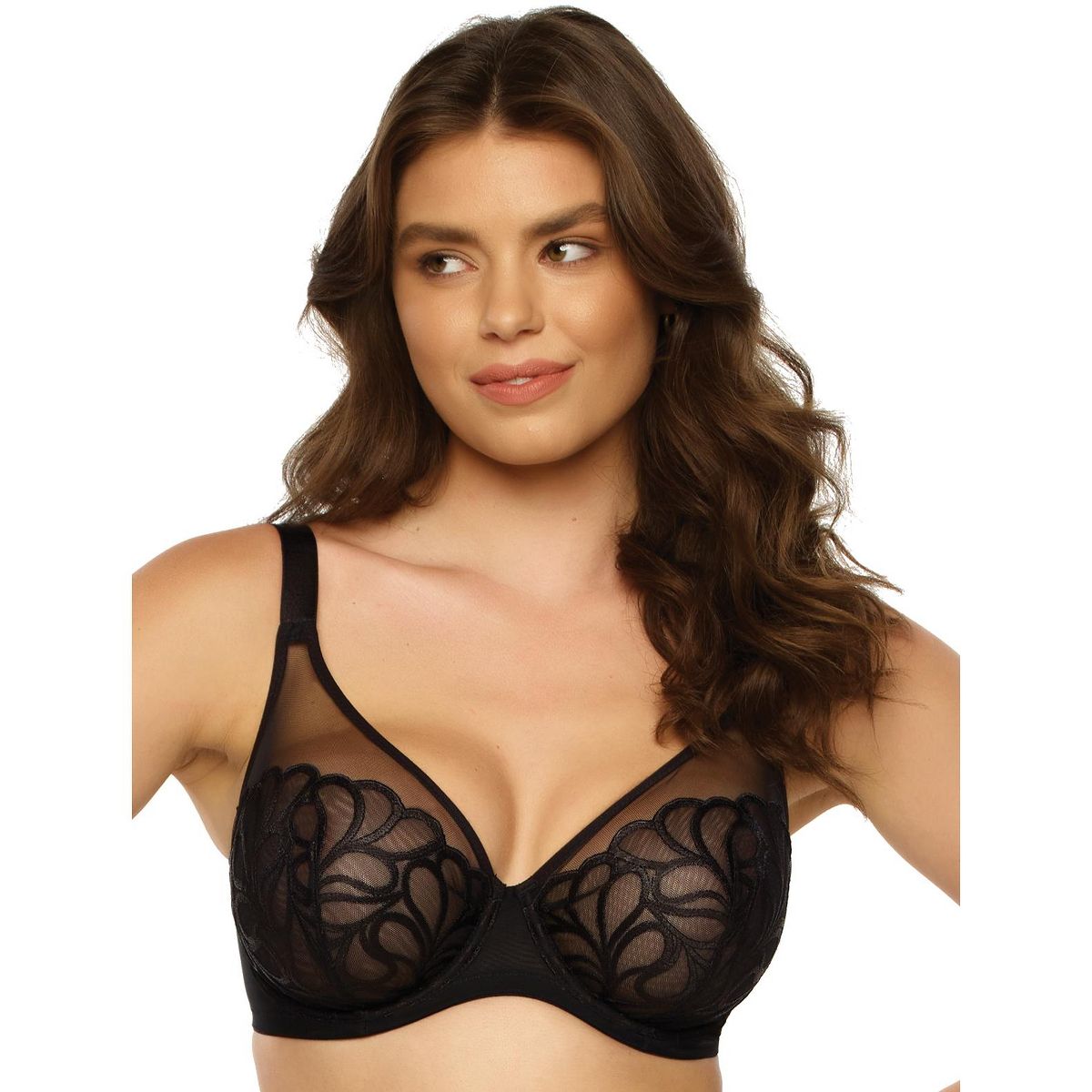 Women's Lotus Embroidered Unlined Bra - Feminine, Natural Lift Underwire, Sizes 32C-44H - Felina