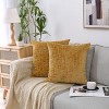 Kate Aurora 1 Piece Lexington Textured Chenille Ultra Plush & Fluffy 18"x 18" Filled Accent Throw Pillow With Removable Zipper Shell/Cover - 2 of 4