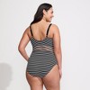 Lands' End Women's Crochet Square Neck High Leg One Piece Swimsuit - 2 of 4