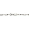 Black Bow Jewelry 3.25mm Sterling Silver Solid Elongated Open Cable Chain Necklace - 4 of 4