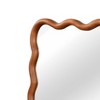 KTMBDW Curved Wood Frame Accent Mirror, Farmhouse French Country Decorative Wall Mirror - 4 of 4