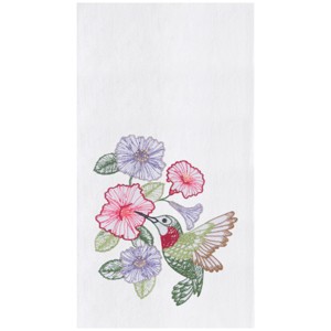 C&F Home Hummingbird & Hibiscus Embroidered Cotton Flour Sack Kitchen Towel - 1 of 4