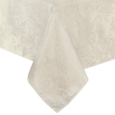 Poinsettia Elegance Jacquard Holiday Tablecloth - 60