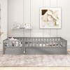 AZL1 Life Concept Beds Montessori Twin Floor Bed with Secure Fencing, Safe and Versatile Wooden Sleep Space for Children, Grey, 78.19"*41.77"*21.46" - 4 of 4