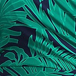 navy/emerald palm foliage