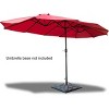 Costway 15' Market Outdoor Umbrella Double-Sided Twin Patio Umbrella with Crank Wine - 4 of 4