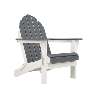 Aoodor HDPE Outdoor All-Weather Folding Adirondack Chair for Patio, Garden, Backyard, Deck Lawn Fire Pit 31.5'' (L) x 28.74'' (W) x 37'' (H)