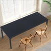 Lirago Rectangle Office Dining Table 78.7" Large Desktop Sturdy MDF Board Heavy Duty Iron Pipe Legs Industrial Style Black - 3 of 4
