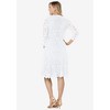Jessica London Women's Plus Size Lace Fit & Flare Dress - 3 of 4