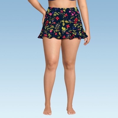 Lands' End Women's Ruffle Hem Mini Swim Skirt