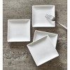 tagltd Whiteware Square Plate Set of 4 Porcelain Dinnerware Serving Plate 5 inch Dishwasher Safe - 3 of 4