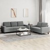 vidaXL 2 Piece Sofa Set Dark Gray Fabric - 2 of 4