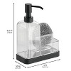 iDESIGN Forma Plastic Soap & Sponge Sink Organizer Caddy Clear/Matte Black: Stainless Steel, Hand Wash, Kitchen Storage - 4 of 4