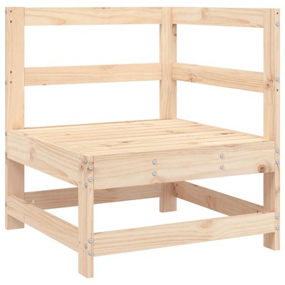 vidaXL Garden Corner Sofa Natural Wood Pine Wood Medium Modular