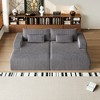 102" Oversized Cloud Sectional Lounge Chaise, Corduroy Reclining Sleeper Sofa Bed, Plush Loveseat Chair, No Assembly, for Living Room & Bedroom - 2 of 4