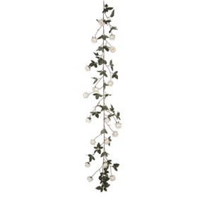 Transpac Plastic 60" Red Spring Floral Roses Garland - 1 of 2