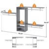 96'' Space-saving Floating Closet Organizer,  Wall-mounted Closet System with Shelves and Hanging Rods - 3 of 4