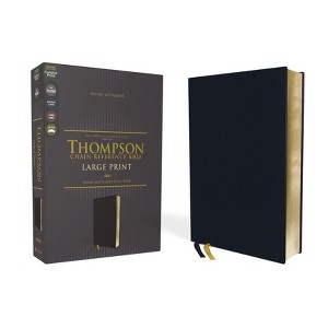 Nasb, Thompson Chain-Reference Bible, Large Print, Leathersoft, Navy, 1995 Text, Red Letter, Comfort Print - by  Zondervan (Leather Bound) - 1 of 1