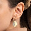 Guili Radiant Heart Charm Hoop Earrings in 14k Gold Plating with Cubic Zirconia, A Chic & Romantic Jewelry Piece for Effortless Elegance - 2 of 3