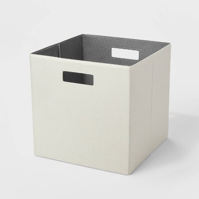 Foldable Cloth Storage Cube Basket Bins Organizer Containers 6 Pack Beige 