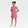 Girls' Sleeveless Solid Woven Dress - Cat & Jack™ - 3 of 3