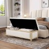 CAVINAS Linen Storage Ottoman Bench with Storage Compartment,Upholstered Storage Ottoman,Storage Benches for Living Room,Bedroom - 2 of 4