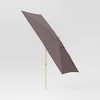 6'x10' Rectangular Outdoor Patio Market Umbrella with Faux Wood Pole - Threshold™ - 3 of 4