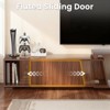 Belord Extendable TV Stand with Sliding Doors, Minimalist Rectangular Entertainment Cabinet - 3 of 4