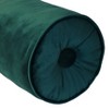 7"x18" Chelsea Luxe Velvet Neckroll with Piping and Button Oblong Throw Pillow - Edie@Home - 3 of 3