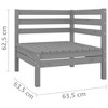vidaXL Garden Sofa Grey Solid pine wood Medium Modular 2-Seater Sofa - 4 of 4