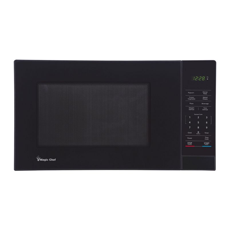 Magic Chef MC110MB Countertop Microwave Oven, Standard Microwave with Auto-defrost Feature for Kitchen Spaces, 1,000 Watts, 1.1 Cubic Feet, Black, 1 of 7