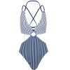 VENUS Womens Contrast Stripe One-Piece - 4 of 4