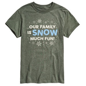 Men's - Instant Message - Family Snow Much Fun Short Sleeve Graphic T-Shirt - 1 of 4