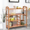 Costway 4 Tier Multifunction Bamboo Shoe Rack Boot Tower Shelf Storage Organizer Stand - 4 of 4