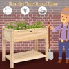 Costway Raised Garden Bed Elevated Wood Planter Box Stand for Vegetable Flower - 4 of 4